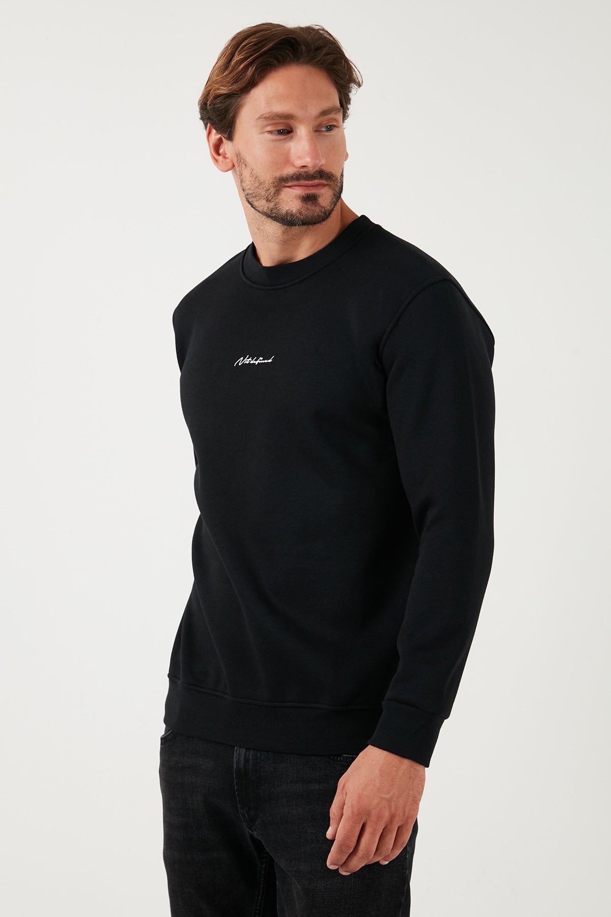 Buratti Pamuklu Regular Fit Bisiklet Yaka Erkek Sweat 59050121 SİYAH