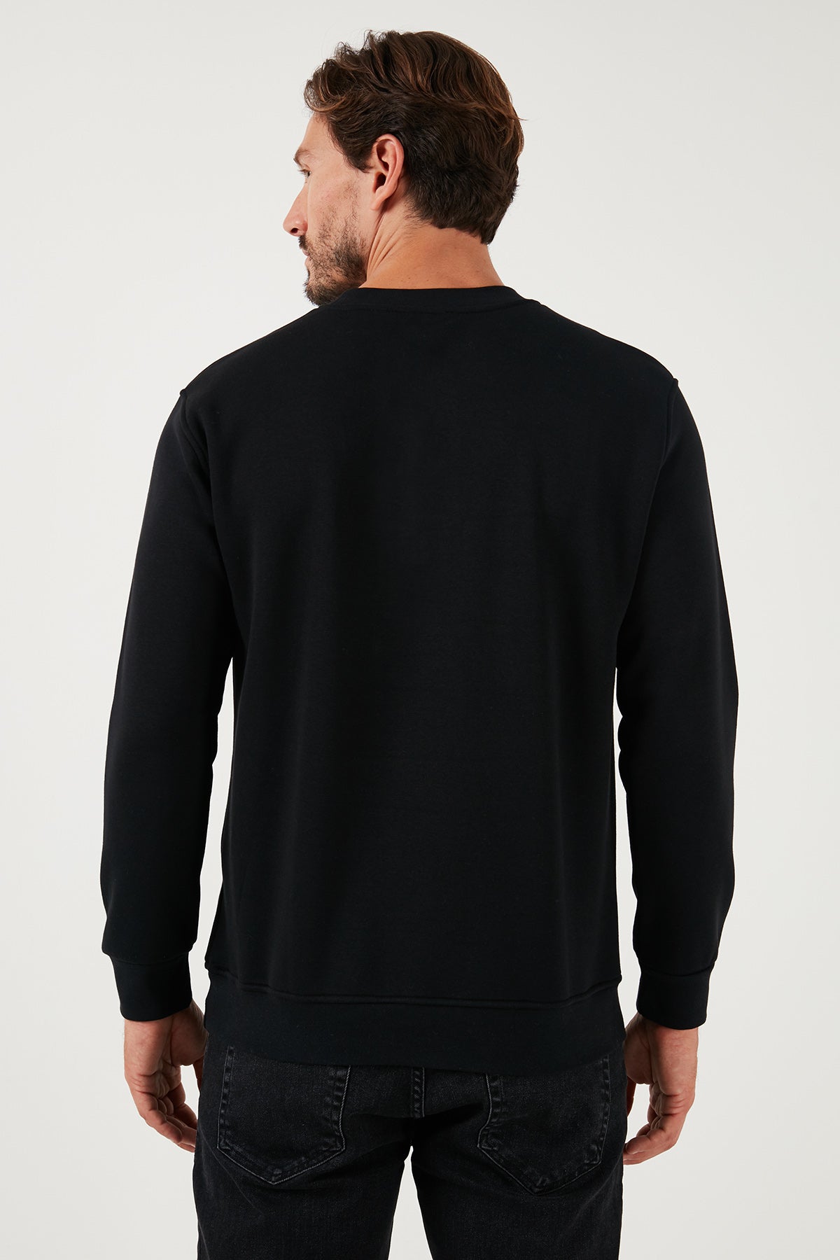 Buratti Pamuklu Regular Fit Bisiklet Yaka Erkek Sweat 59050121 SİYAH