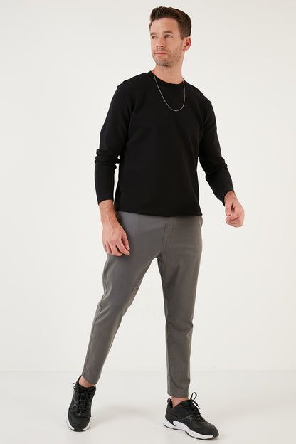 Buratti % 100 Pamuk Bisiklet Yaka Regular Fit Erkek Sweat 5905406 SİYAH