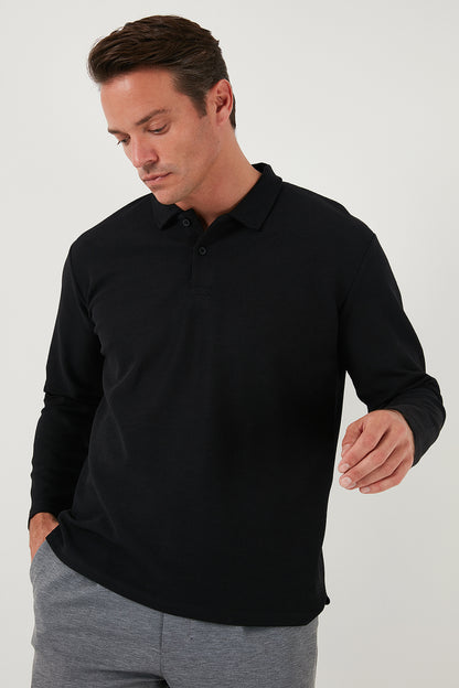 Buratti Pamuklu Regular Fit Polo Yaka Erkek Sweat 5905715 SİYAH