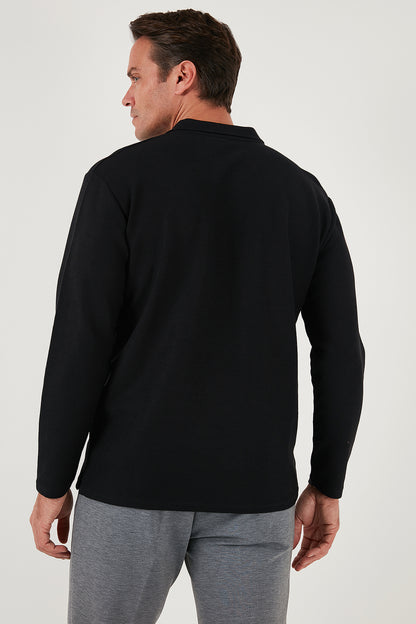 Buratti Pamuklu Regular Fit Polo Yaka Erkek Sweat 5905715 SİYAH