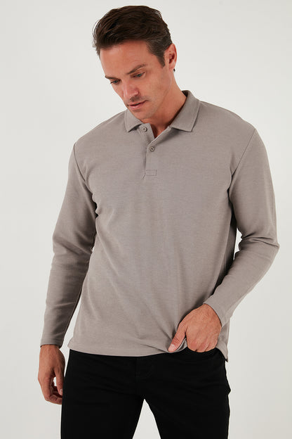 Buratti Pamuklu Regular Fit Polo Yaka Erkek Sweat 5905715 Kül