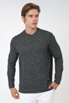 Back & Bond Regular Fit Yumuşak Dokulu Bisiklet Yaka Erkek Sweat B33W12001 102 SİYAH