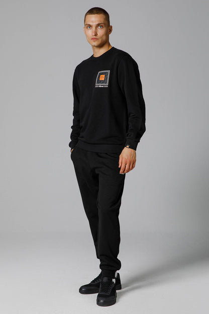 Ellesse Pamuklu Logolu Regular Fit Bisiklet Yaka Erkek Sweat EM232-BK SİYAH