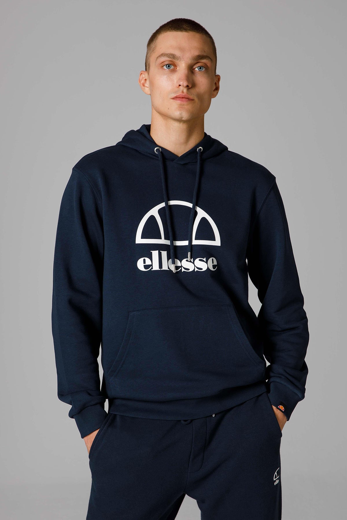 Ellesse Pamuklu Logolu Regular Fit Kapüşonlu Yaka Erkek Sweat EM253-NV LACİVERT