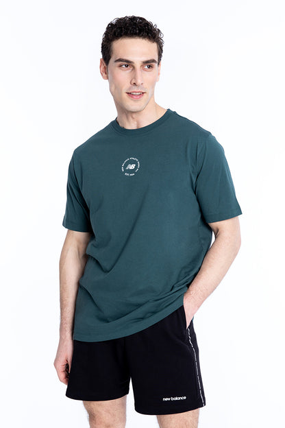 New Balance NB Unisex Lifesyle Relaxed Fit T Shirt UNT1311 PNE YEŞİL