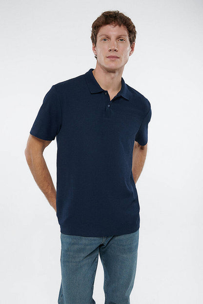 Mavi % 100 Pamuk Regular Fit Düğmeli Erkek Polo Yaka T Shirt 0611399-70490 LACİVERT