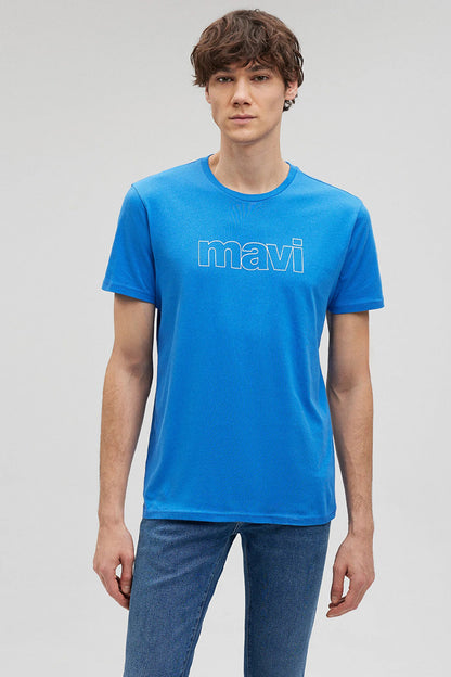 Mavi Pamuklu Slim Fit Bisiklet Yaka Erkek T Shirt 065781-81347 SAKS