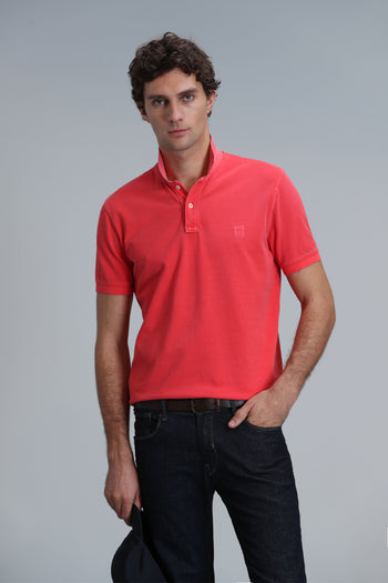 Lufian Vernon % 100 Pamuk Regular Fit Düğmeli Erkek Polo Yaka T Shirt 111040163 MERCAN