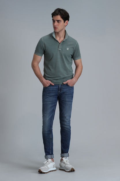 Lufian Vernon % 100 Pamuk Regular Fit Düğmeli Erkek Polo Yaka T Shirt 111040163 Nefti-Yeşil