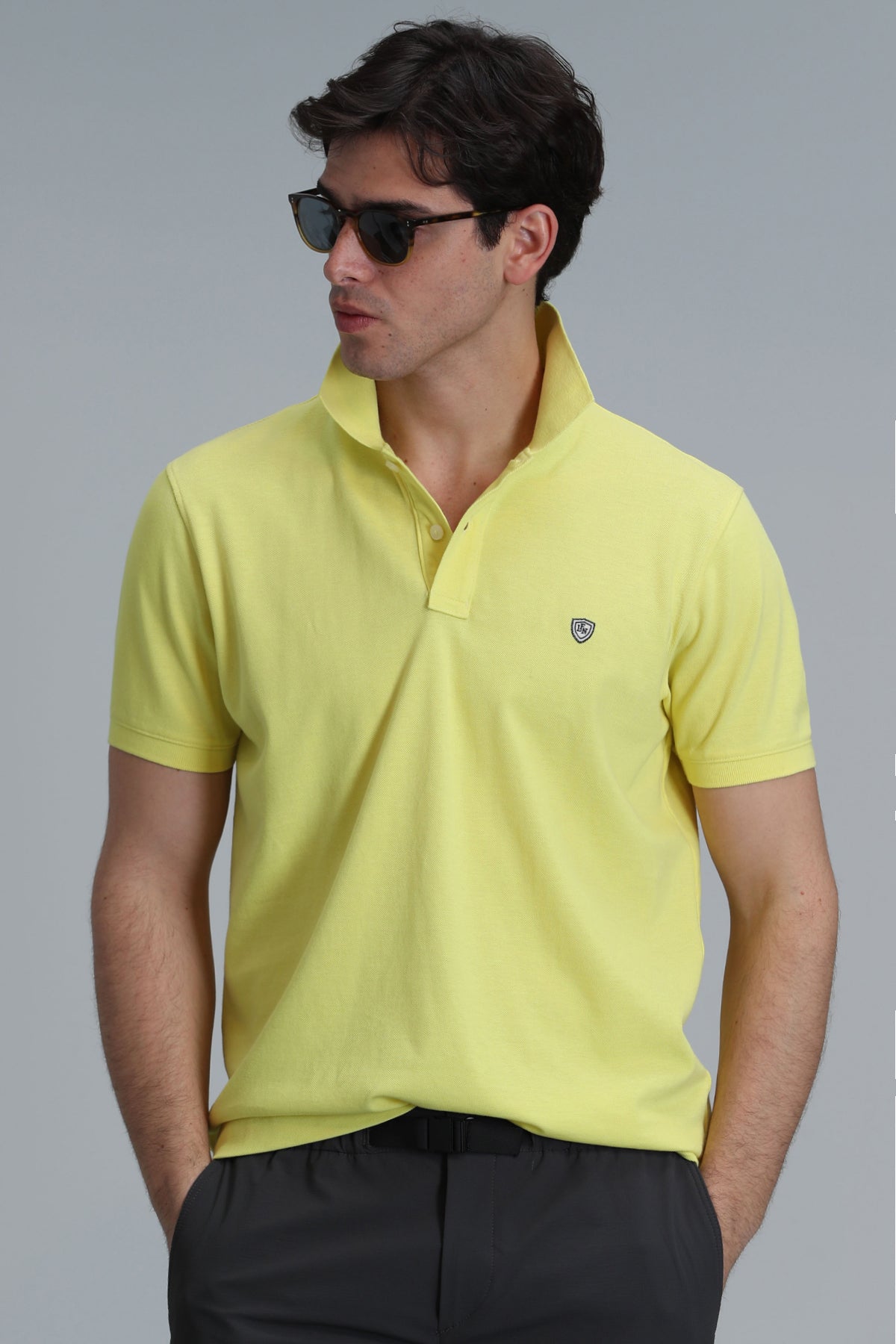 Lufian Laon % 100 Pamuk Regular Fit Düğmeli Erkek Polo Yaka T Shirt 111040164 SARI