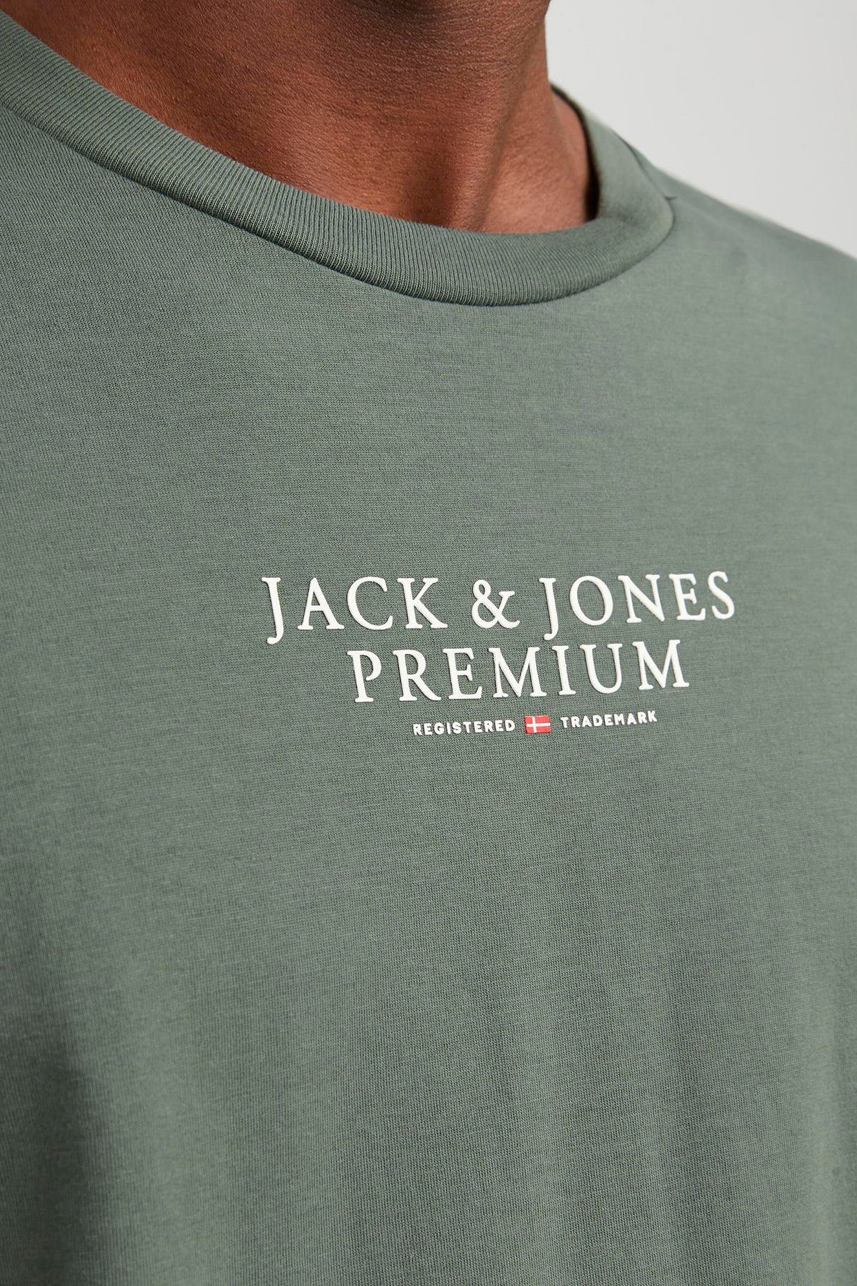 Jack & Jones Premiıum % 100 Pamuk Regular Fit Bisiklet Yaka Erkek T Shirt 12217167 YEŞİL