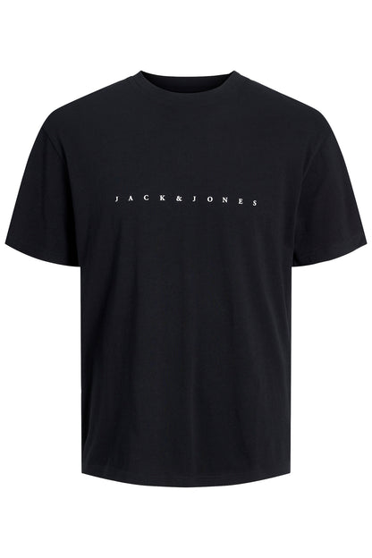 Jack & Jones Star Pamuklu Relaxed Fit Bisiklet Yaka Erkek T Shirt 12234746 SİYAH