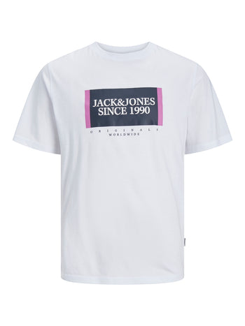 Jack & Jones Originals Jorlafayette Pamuklu Regular Fit Erkek T Shirt 12252681 BEYAZ