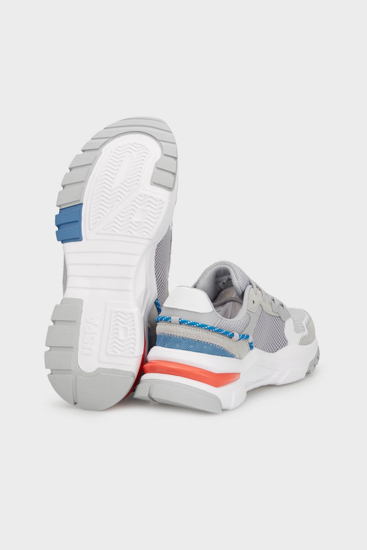 U.S. Polo Sneaker Erkek Ayakkabı VINCENT 4FX Gri-Turuncu-Mavi
