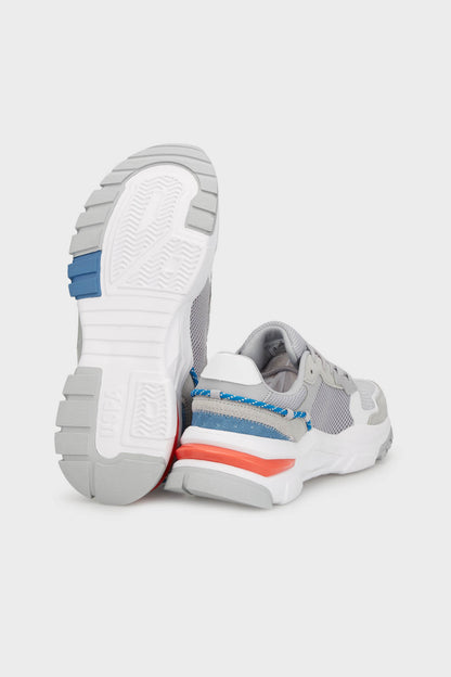 U.S. Polo Sneaker Erkek Ayakkabı VINCENT 4FX Gri-Turuncu-Mavi