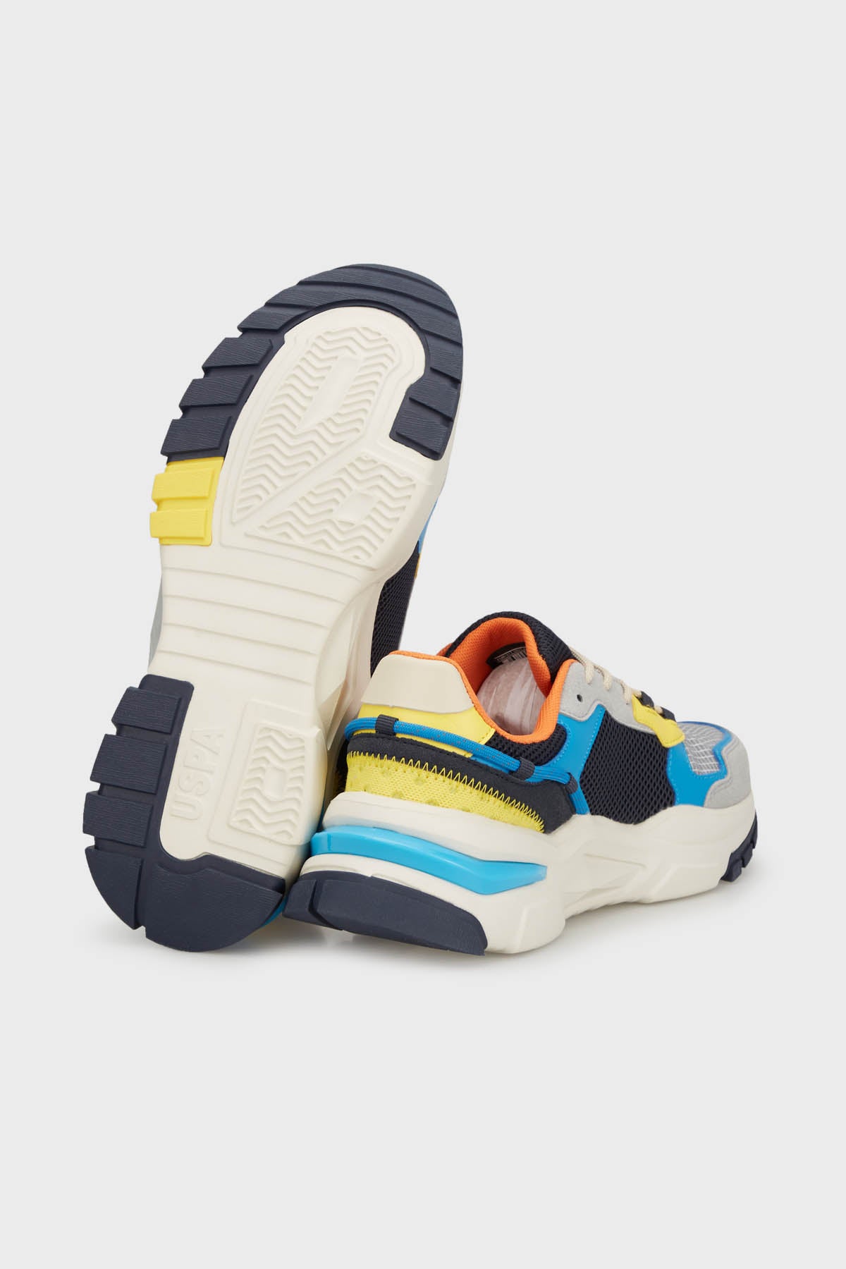 U.S. Polo Sneaker Erkek Ayakkabı VINCENT 4FX Gri-Mavi-Sarı