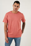 Buratti Bisiklet Yaka % 100 Pamuk Regular Fit Basic Erkek T Shirt 59020001 KİREMİT