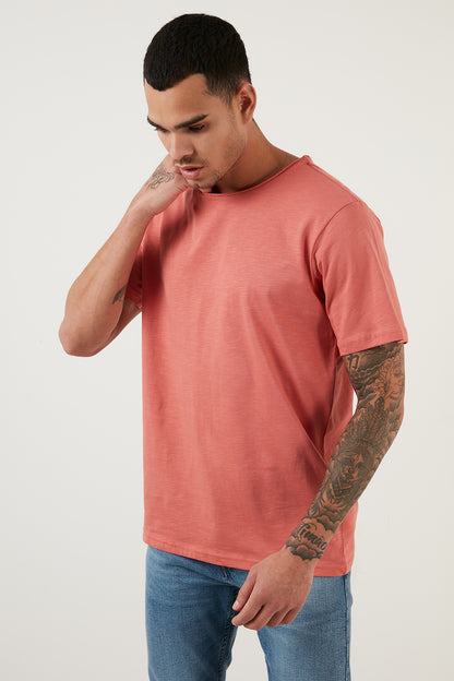 Buratti Bisiklet Yaka % 100 Pamuk Regular Fit Basic Erkek T Shirt 59020001 KİREMİT