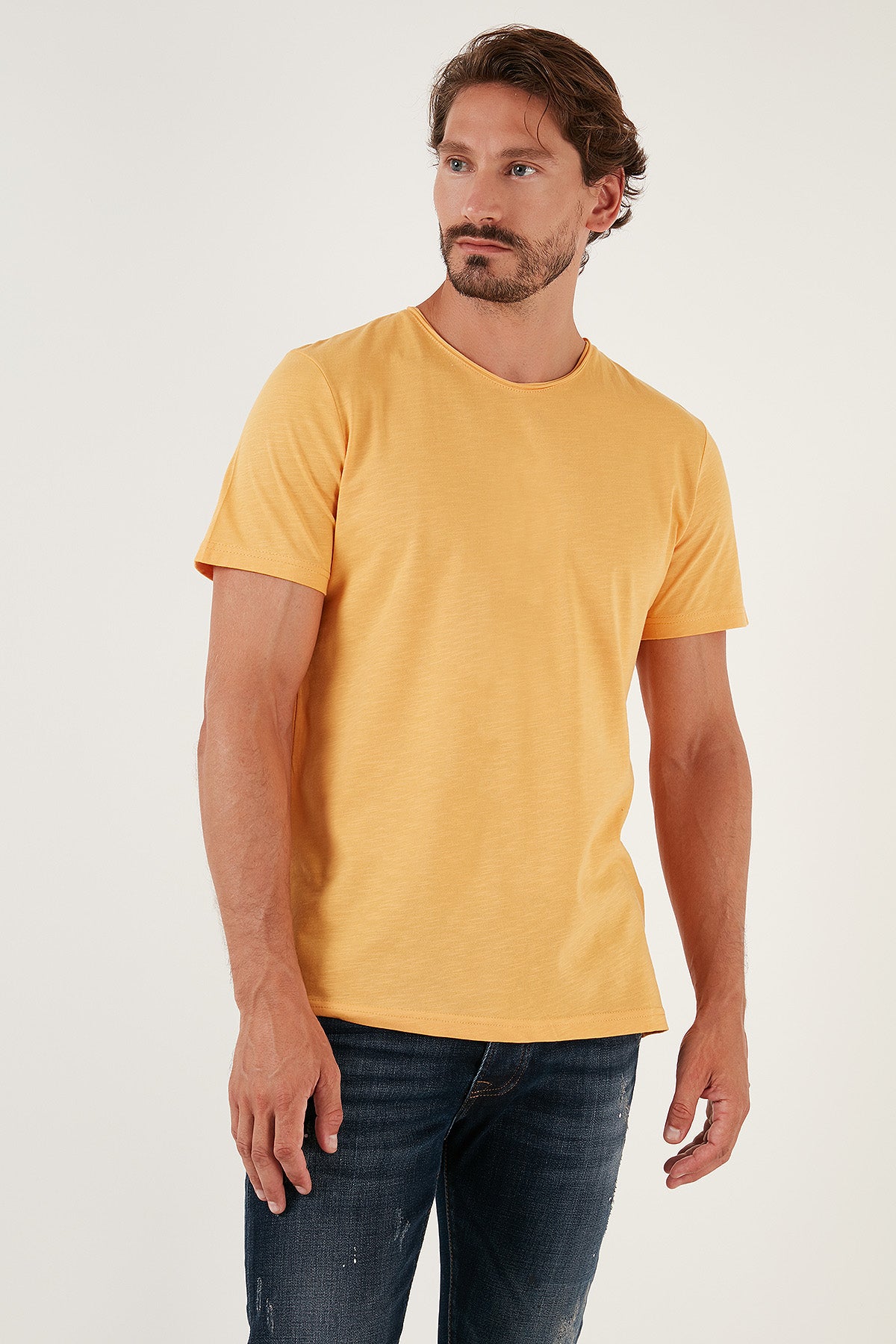 Buratti Bisiklet Yaka % 100 Pamuk Regular Fit Basic Erkek T Shirt 59020001 HARDAL