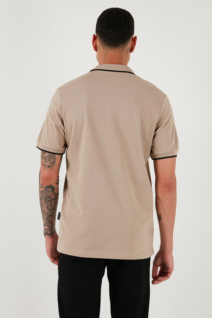 Buratti Pamuklu Regular Fit Erkek Polo Yaka T Shirt 5902063 VİZON