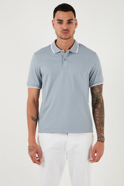 Buratti Pamuklu Regular Fit Erkek Polo Yaka T Shirt 5902063 AÇIK GRİ