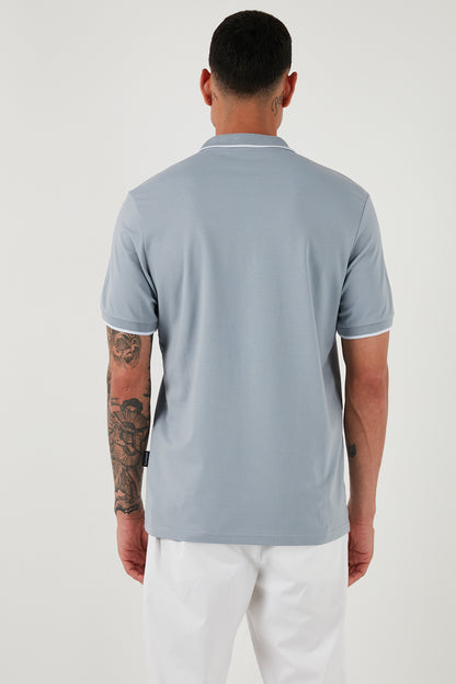 Buratti Pamuklu Regular Fit Erkek Polo Yaka T Shirt 5902063 AÇIK GRİ