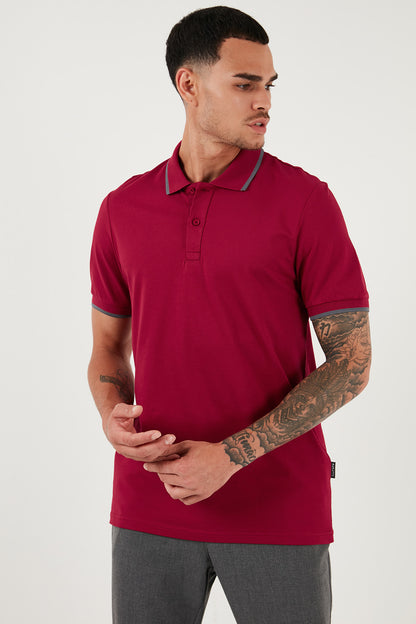 Buratti Pamuklu Regular Fit Erkek Polo Yaka T Shirt 5902063 BORDO