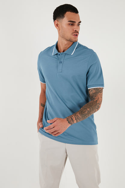 Buratti Pamuklu Regular Fit Erkek Polo Yaka T Shirt 5902063 AÇIK MAVİ