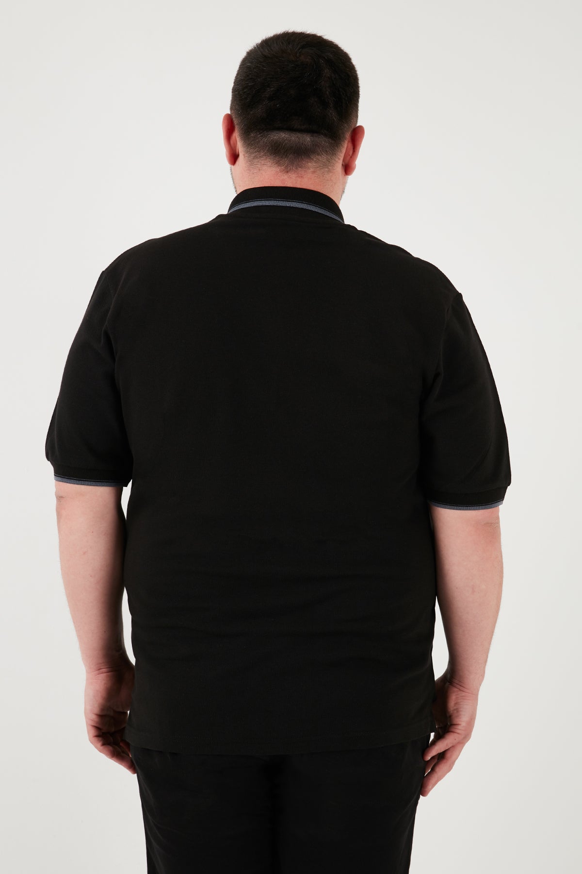 Buratti Büyük Beden Pamuklu Regular Fit Erkek Polo Yaka T Shirt 5902118B SİYAH