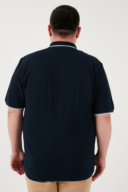 Buratti Büyük Beden Pamuklu Regular Fit Erkek Polo Yaka T Shirt 5902118B LACİVERT