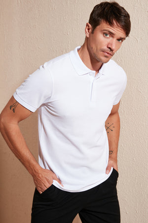 Buratti % 100 Pamuk Regular Fit Düğmeli Erkek Polo Yaka T Shirt 5902127 BEYAZ