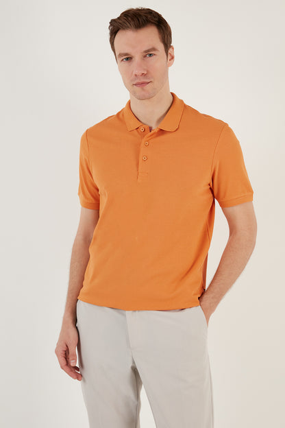 Buratti % 100 Pamuk Regular Fit Düğmeli Erkek Polo Yaka T Shirt 5902127 HARDAL