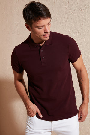 Buratti % 100 Pamuk Regular Fit Düğmeli Erkek Polo Yaka T Shirt 5902127 VİŞNE