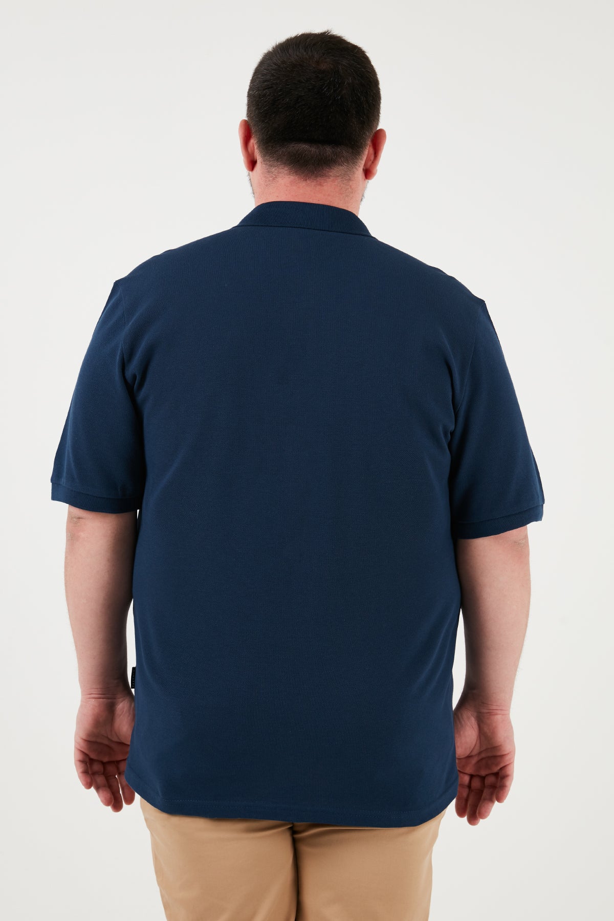 Buratti Pamuklu Regular Fit Büyük Beden Erkek Polo Yaka T Shirt 5902127B İNDİGO