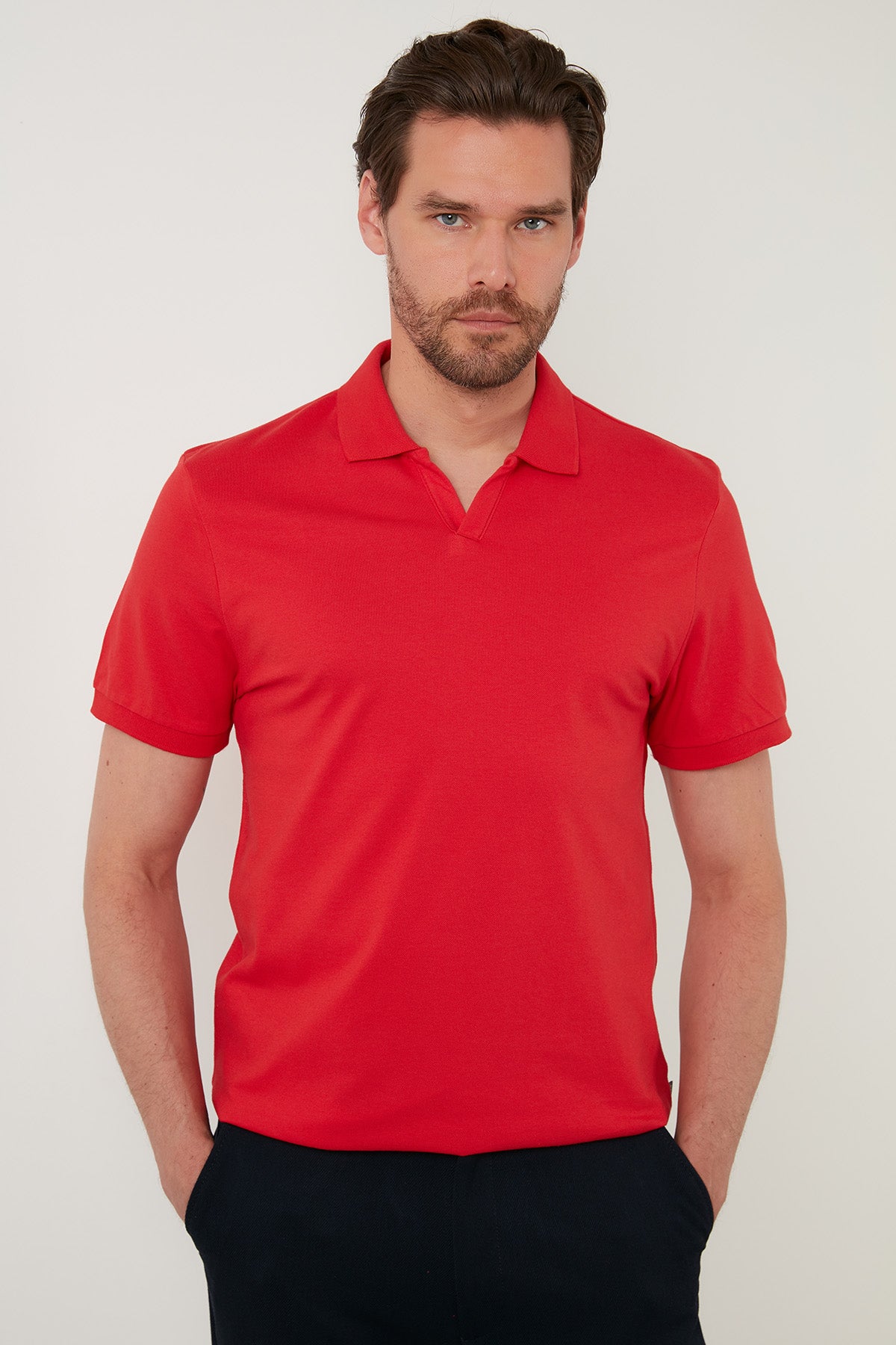 Buratti Regular Fit Pamuklu Erkek Polo Yaka T Shirt 5902141 KIRMIZI