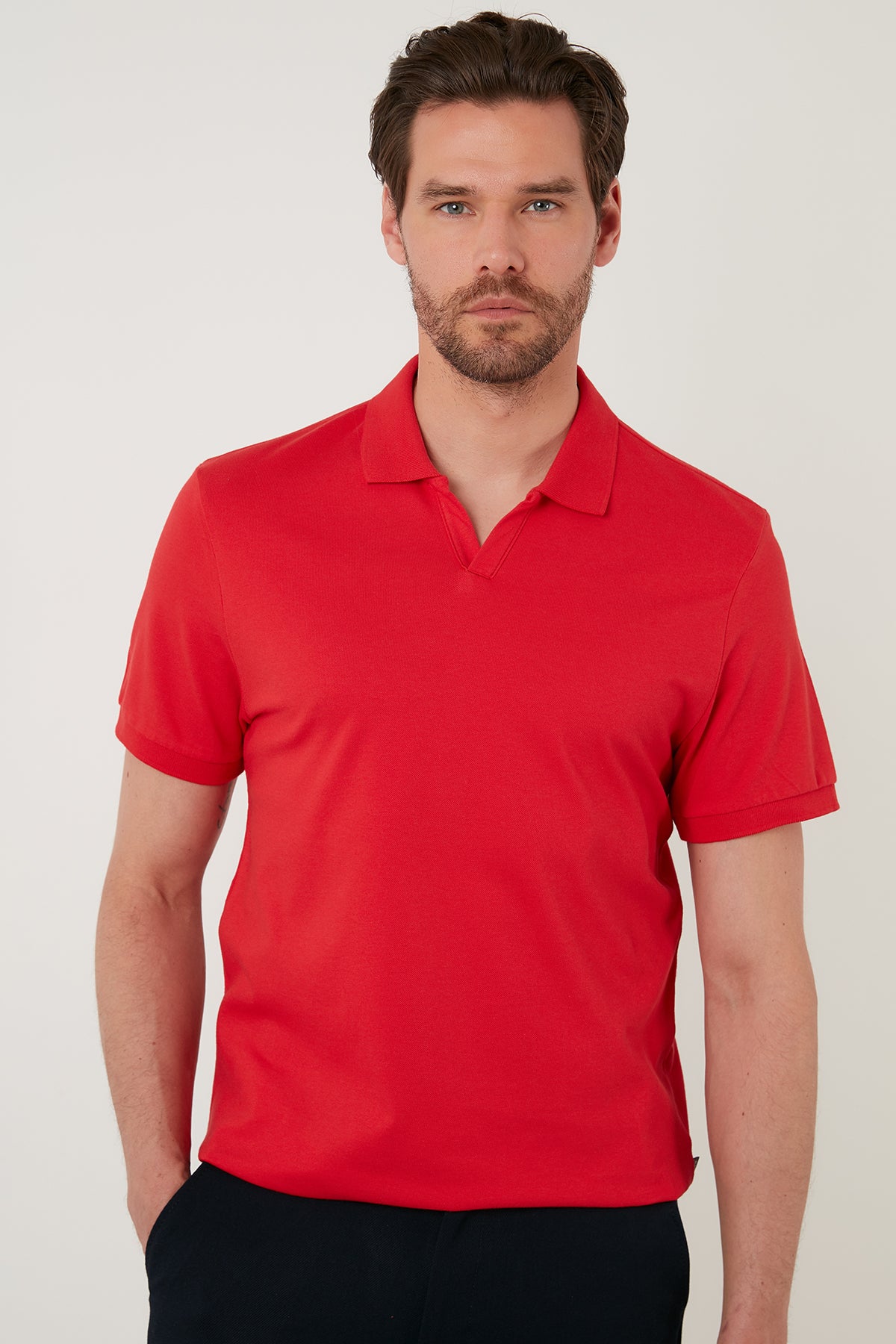 Buratti Regular Fit Pamuklu Erkek Polo Yaka T Shirt 5902141 KIRMIZI