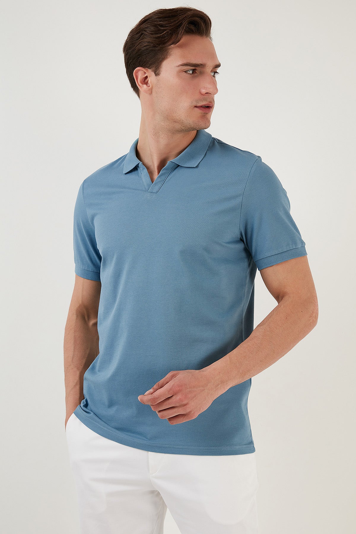 Buratti Regular Fit Pamuklu Erkek Polo Yaka T Shirt 5902141 MAVİ