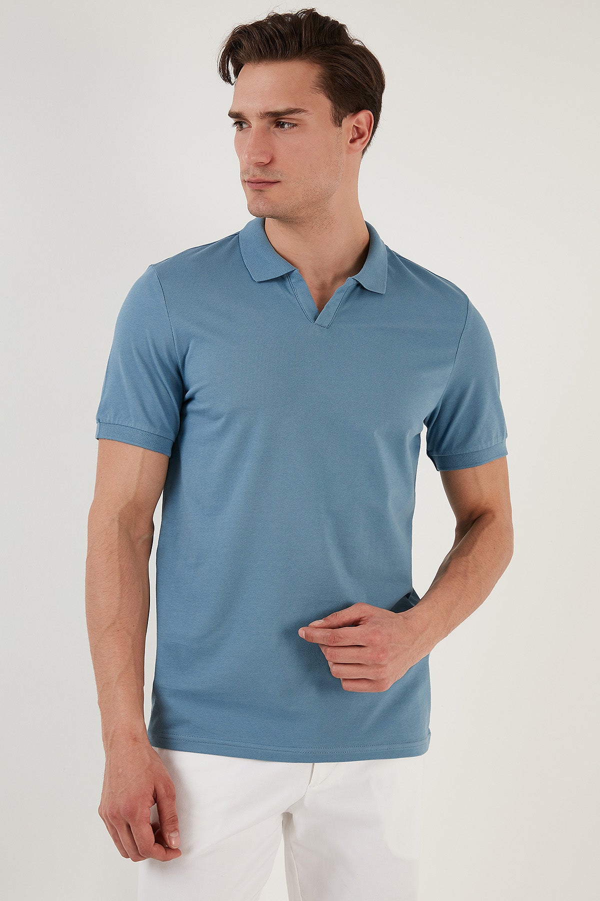 Buratti Regular Fit Pamuklu Erkek Polo Yaka T Shirt 5902141 MAVİ