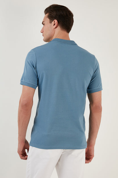 Buratti Regular Fit Pamuklu Erkek Polo Yaka T Shirt 5902141 MAVİ