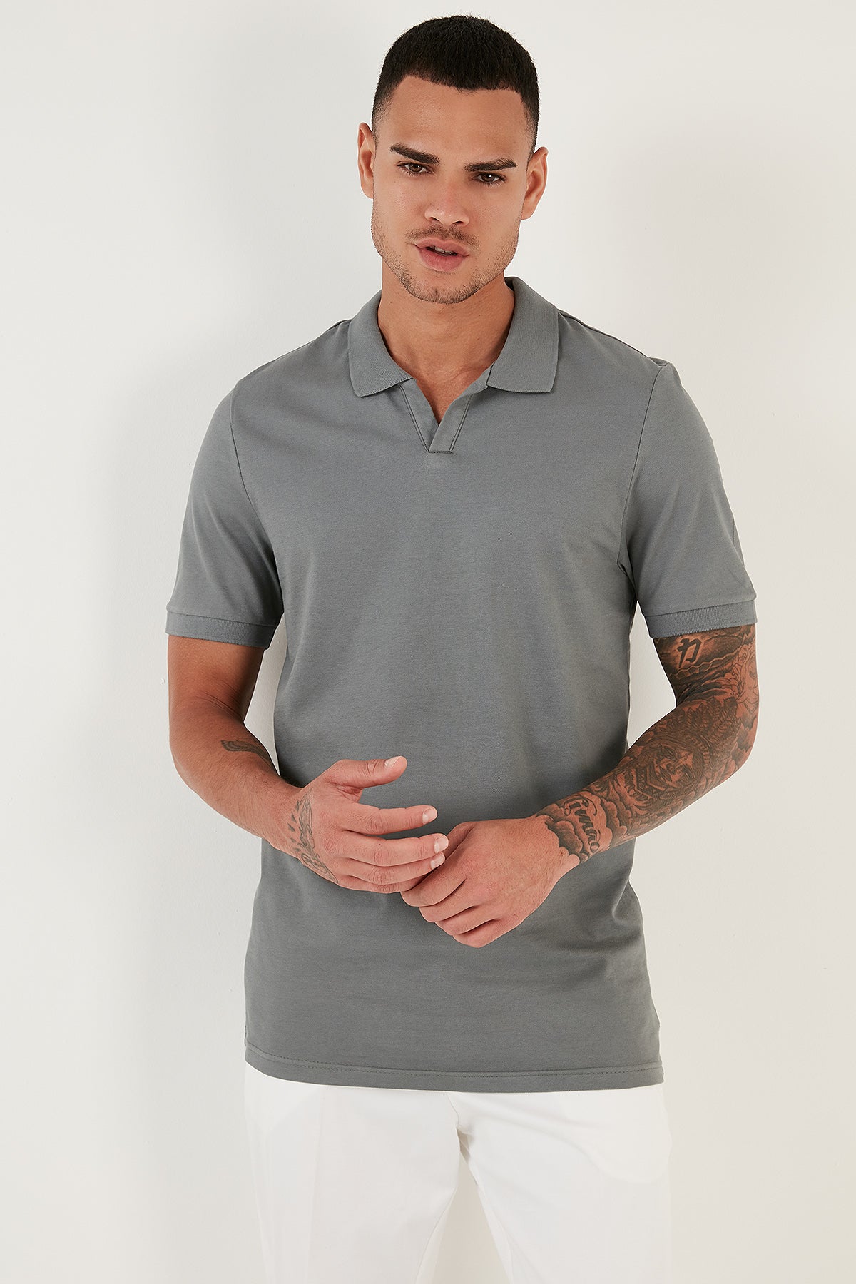 Buratti Regular Fit Pamuklu Erkek Polo Yaka T Shirt 5902141 AÇIK HAKİ