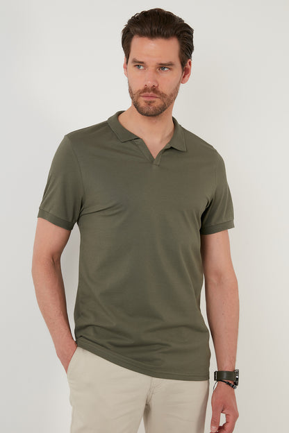 Buratti Regular Fit Pamuklu Erkek Polo Yaka T Shirt 5902141 HAKİ