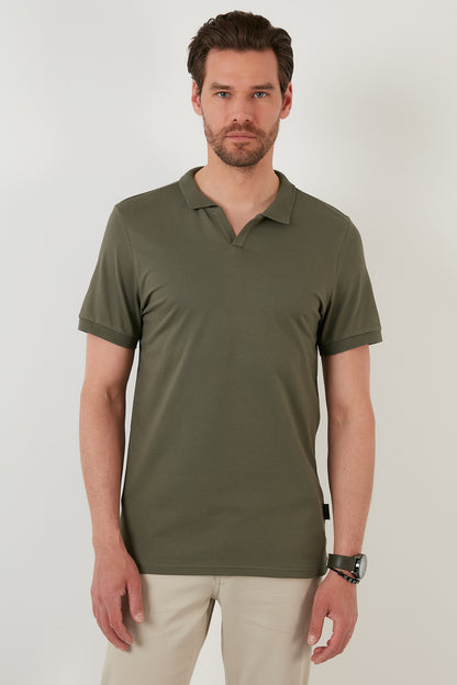 Buratti Regular Fit Pamuklu Erkek Polo Yaka T Shirt 5902141 HAKİ