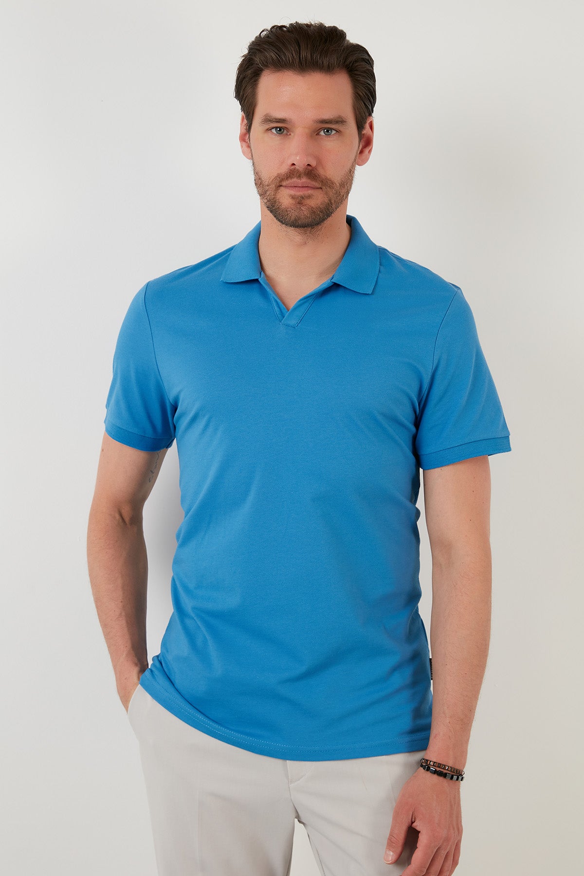 Buratti Regular Fit Pamuklu Erkek Polo Yaka T Shirt 5902141 KOYU MAVİ