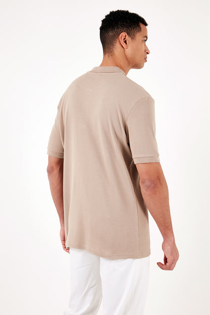 Buratti Pamuklu Regular Fit Düğmeli Erkek Polo Yaka T Shirt 5902281 VİZON