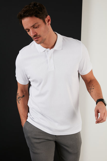 Buratti Pamuklu Regular Fit Düğmeli Erkek Polo Yaka T Shirt 5902281 BEYAZ