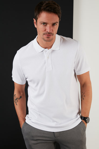 Buratti Pamuklu Regular Fit Düğmeli Erkek Polo Yaka T Shirt 5902281 BEYAZ