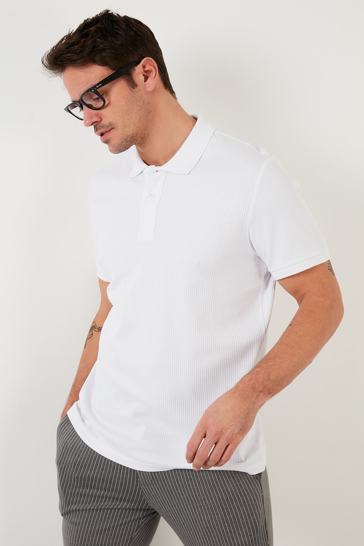 Buratti Pamuklu Regular Fit Düğmeli Erkek Polo Yaka T Shirt 5902281 BEYAZ