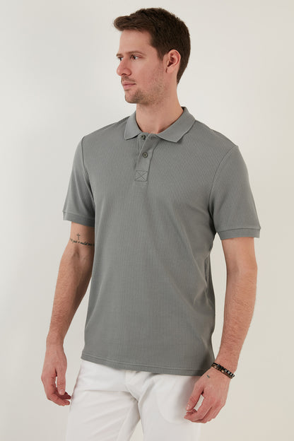 Buratti Pamuklu Regular Fit Düğmeli Erkek Polo Yaka T Shirt 5902281 AÇIK HAKİ