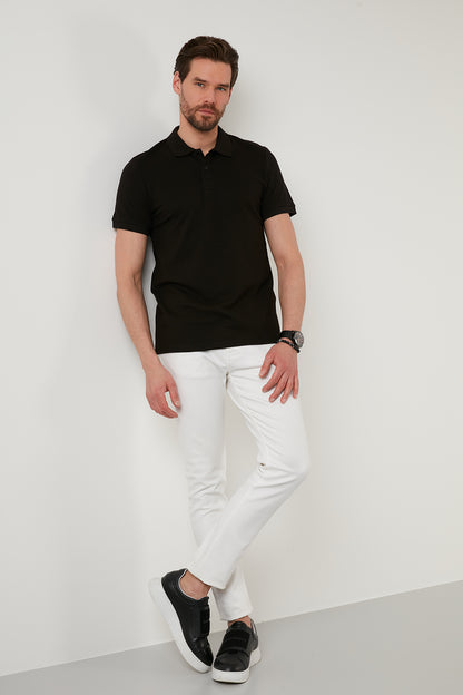 Buratti Regular Fit Pamuklu Düğmeli Erkek Polo Yaka T Shirt 5902326 SİYAH